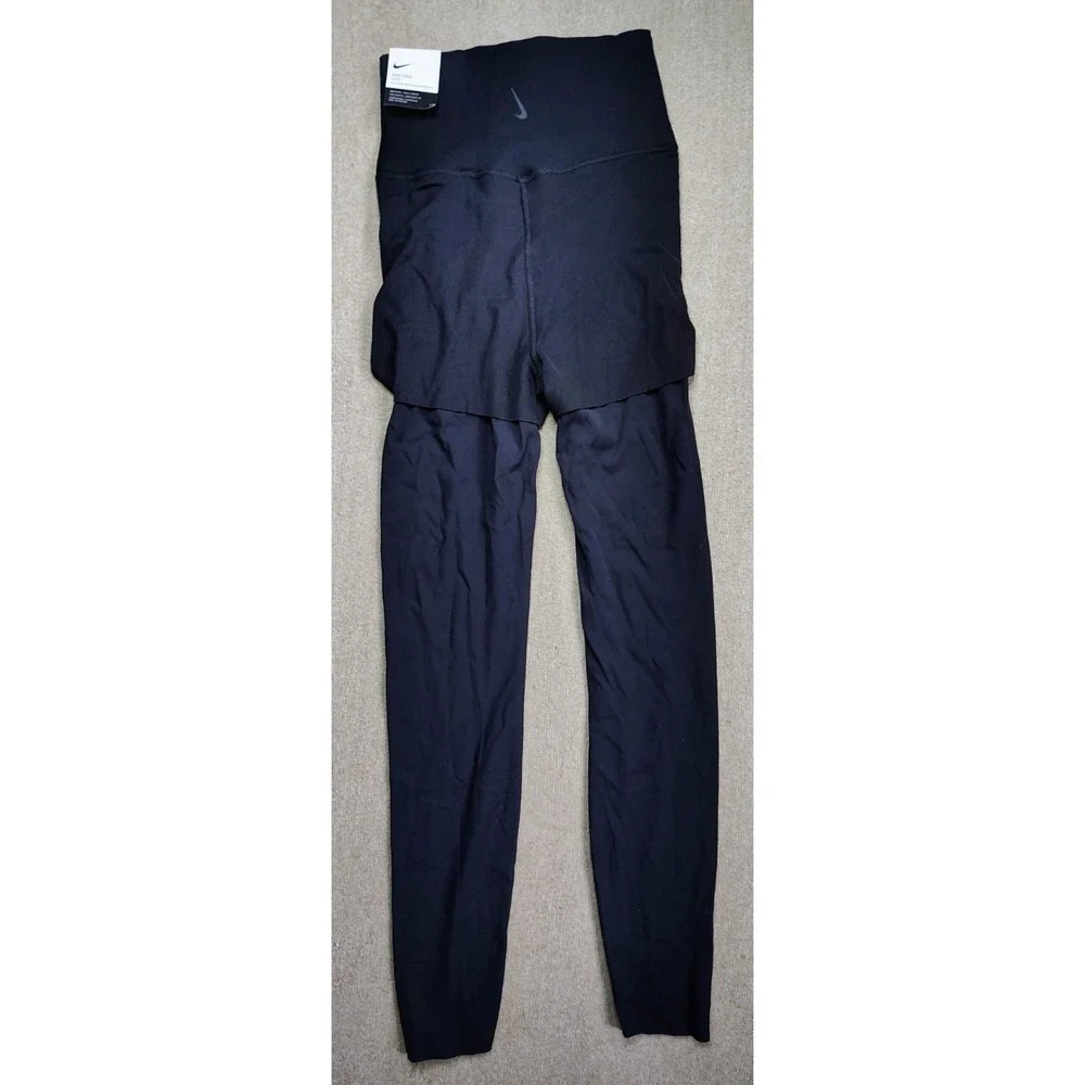 Nike Yoga Luxe Layered Women's XS Training Athletic Leggings DA0729-010 Black